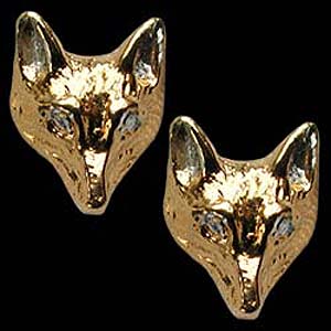 Fox head earrings GS