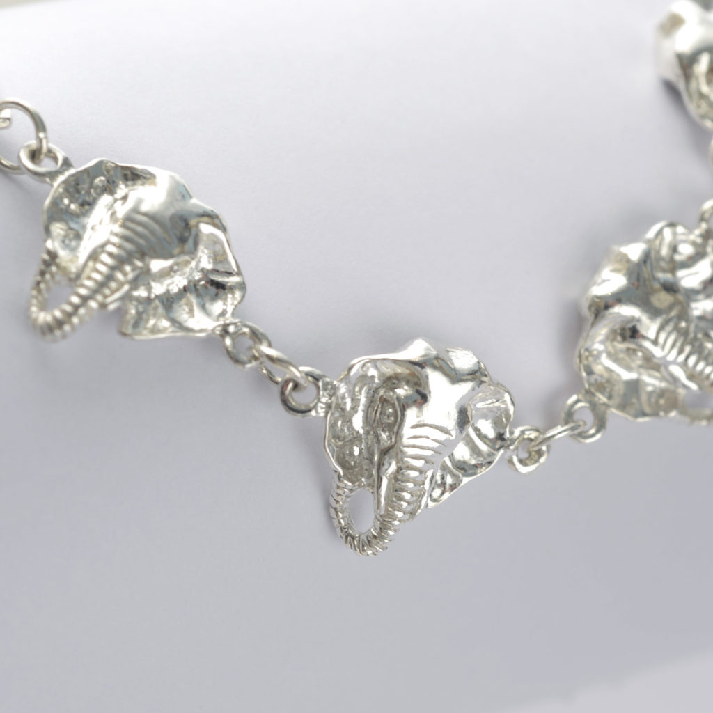 Buy Solid Sterling Silver Elephant Bracelet Online