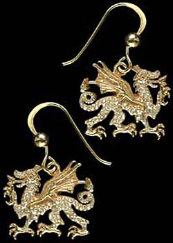 Welsh Dragon Earrings GS