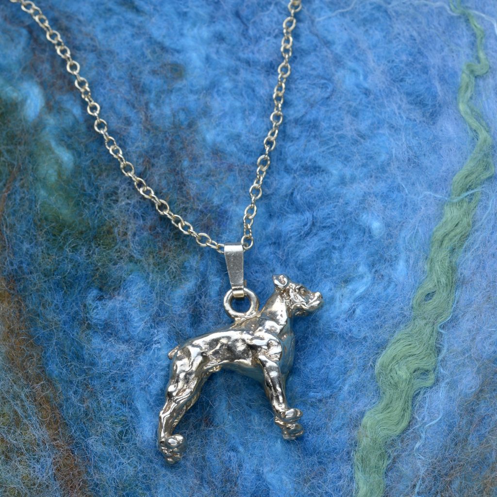 Boxer Dog Pendant Hand Made Sterling Silver Dog Pendant