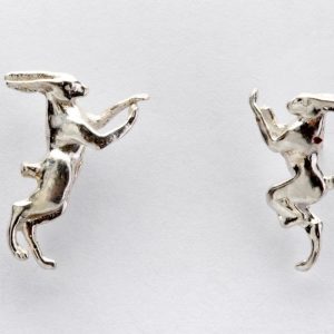 boxing hares earrings ss