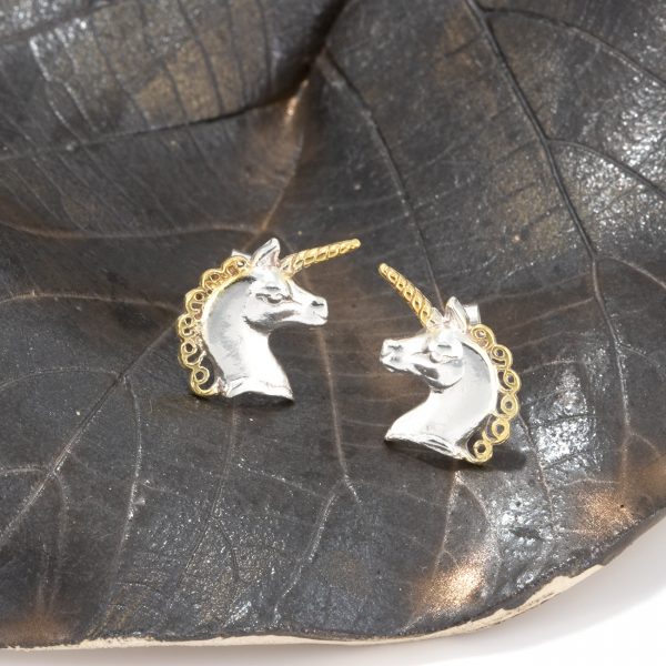 unicorn stud earrings