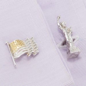 american flag and statue cufflinks GS