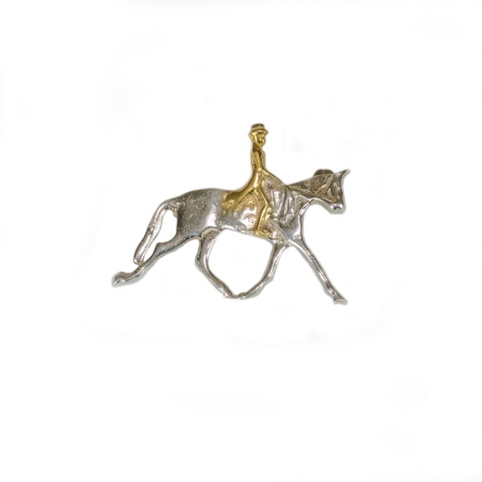 Dressage Brooch Eighteen Carat Gold On Sterling Silver - Image 2