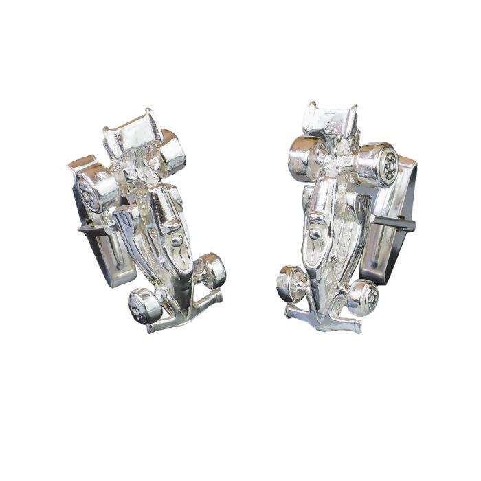 F1 Formula One Racing Car Cufflinks In Solid Sterling Silver