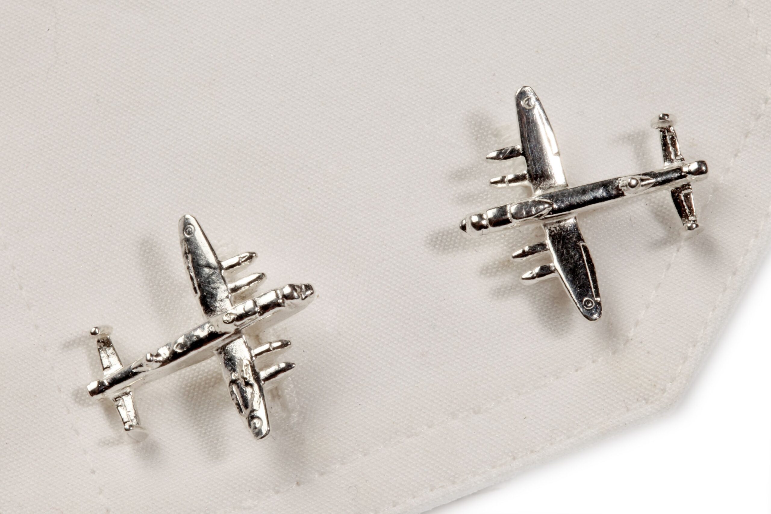 thumbnail image 2 of WW2 RAF Pilot Aircraft Cufflinks & Tie Clip Set – Spitfire, Hurricane & Lancaster – Enamel & Stainless Steel 2 of 3