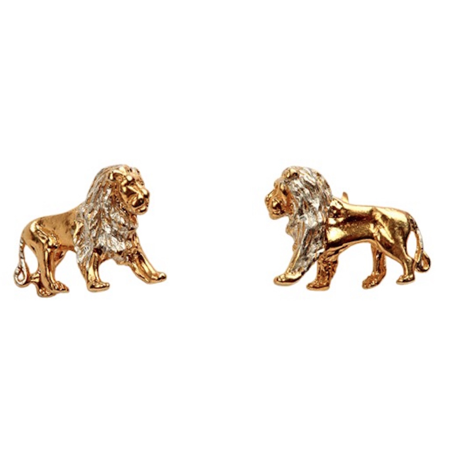 Lion Cufflinks Eighteen Carat Gold On Silver - Image 3