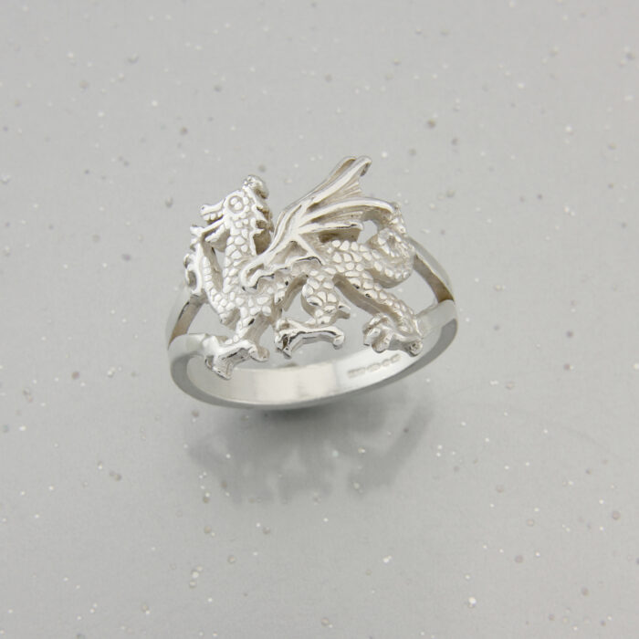 Welsh Dragon Ring In Solid Sterling Silver