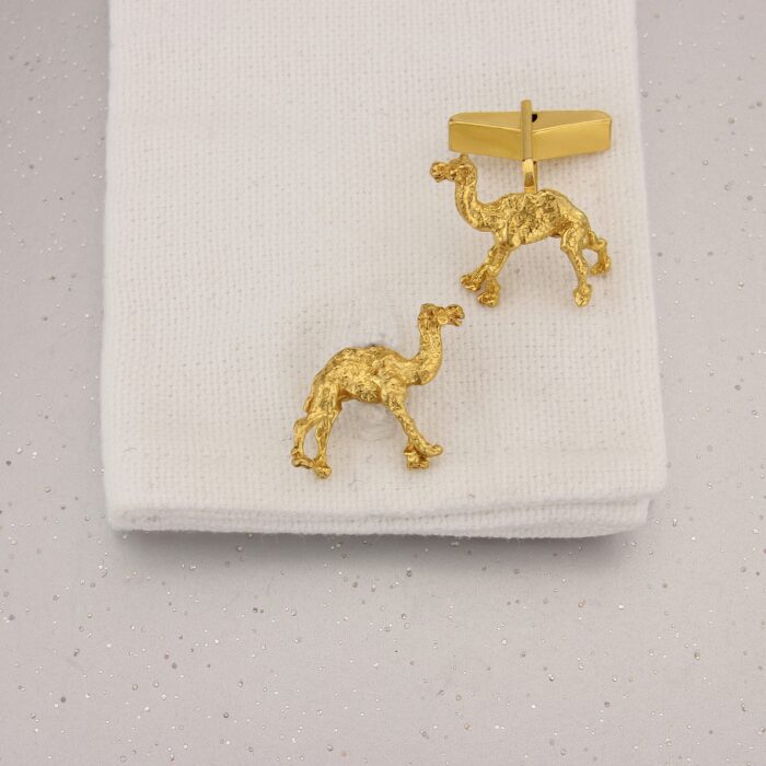 Camel Cufflinks in Gold Vermeil - Image 2