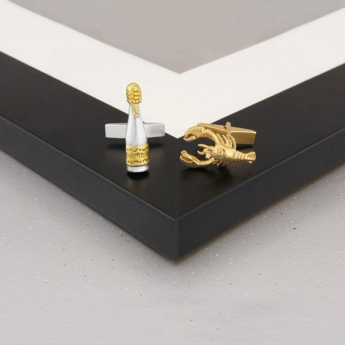 Champagne and Lobster Cufflinks