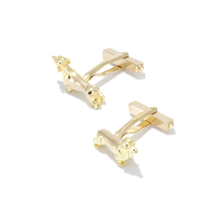 Dachshund Cufflinks In Solid 9ct Gold - Image 2