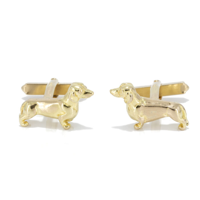 Dachshund Cufflinks In Solid 9ct Gold - Image 4