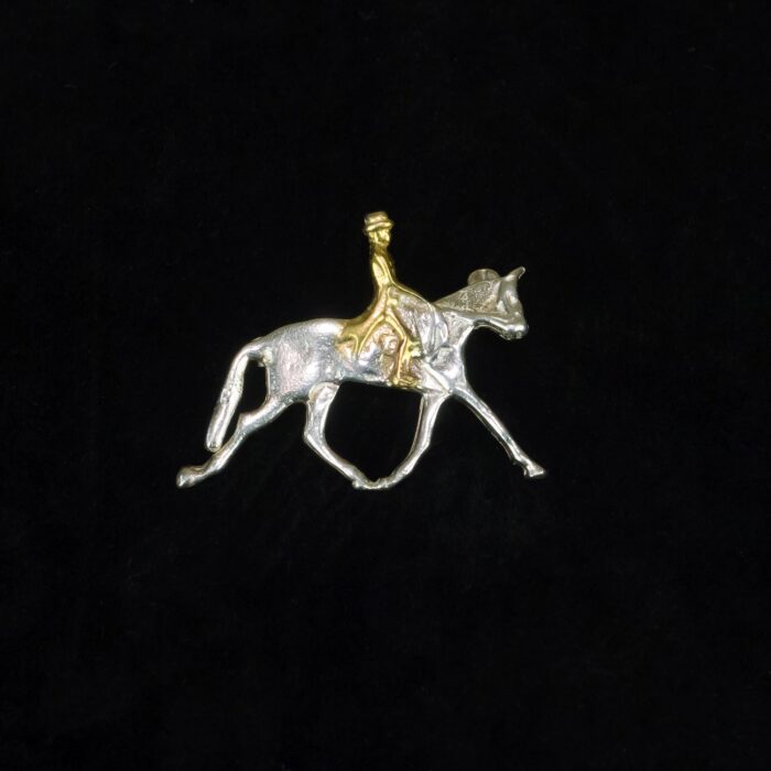Dressage Brooch Eighteen Carat Gold On Sterling Silver - Image 4