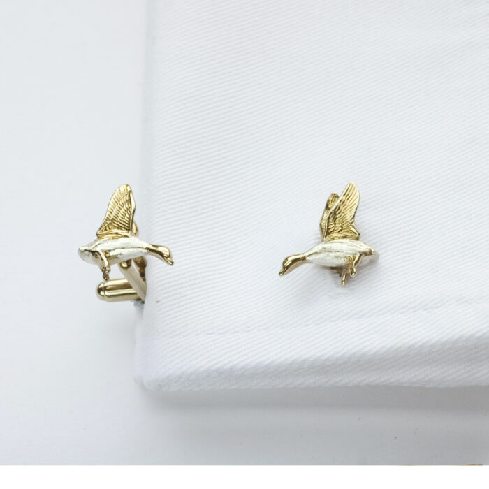 Duck Cufflinks Eighteen Carat Gold On Sterling Silver - Image 2