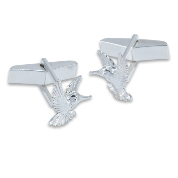 Hummingbird Cufflinks in Sterling Silver - Image 2