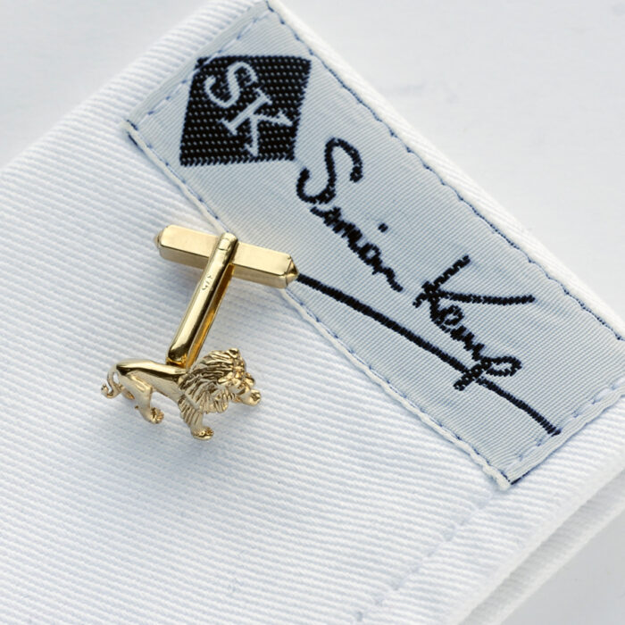Lion Cufflinks In Solid Nine Carat Gold