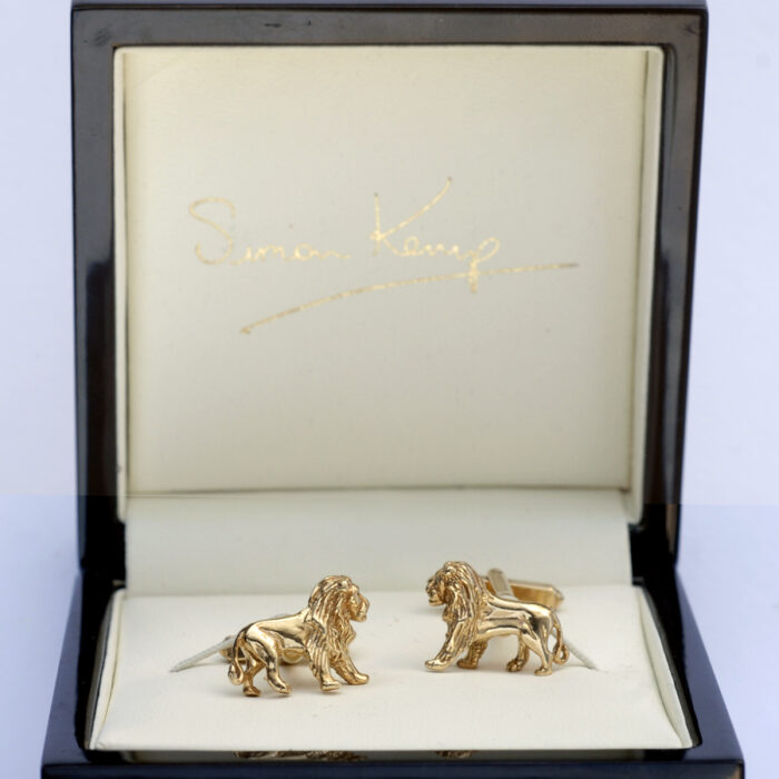 Lion Cufflinks In Solid Nine Carat Gold - Image 2
