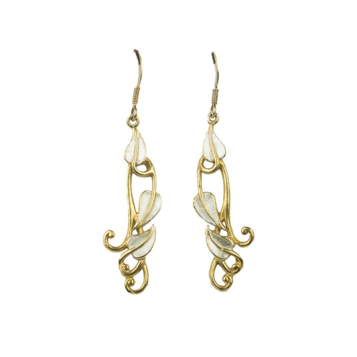 Long Leaf, William Morris Earrings Eighteen Carat Gold On Silver - Image 3