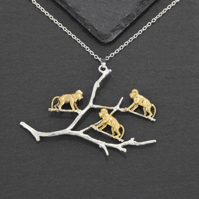 Triple Monkey Pendant