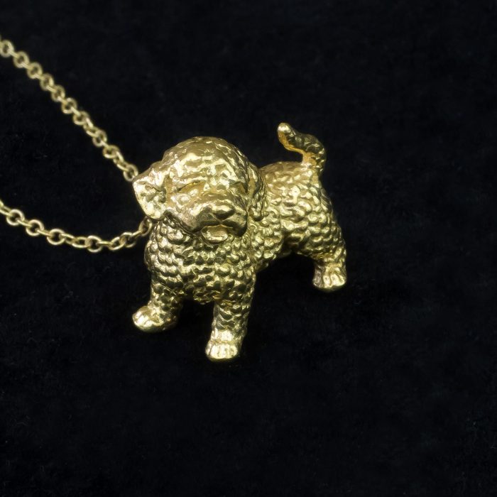 Cockapoo Pendant Eighteen Carat Gold On Solid Sterling Silver - Image 2