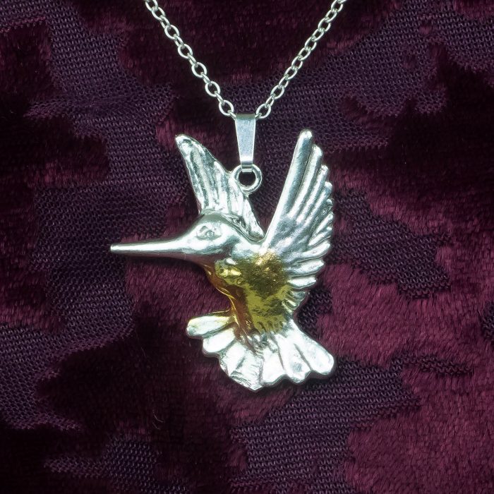 Hummingbird Pendant Eighteen Carat Gold On Sterling Silver - Image 2